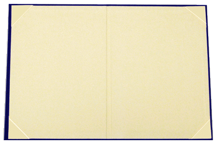 卒業証書ホルダー・卒園証書ホルダー等証書入れのレザータイプ光です。（内側の様子）