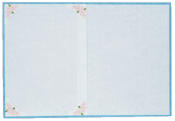 卒業証書ホルダー・卒園証書ホルダー等証書入れの紙製タイプさくらです。（内側の様子）